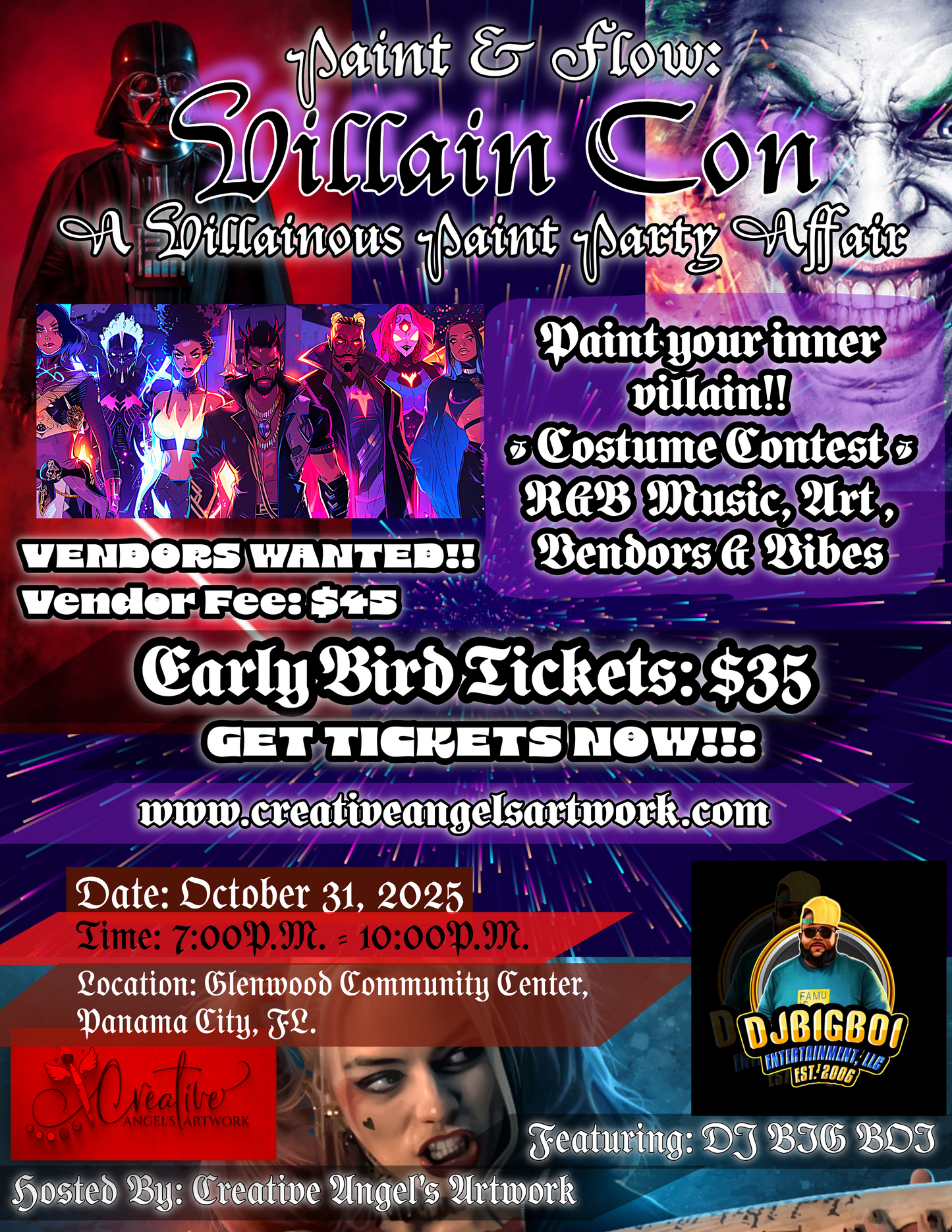 Paint & Flow: Villain Con Ticket