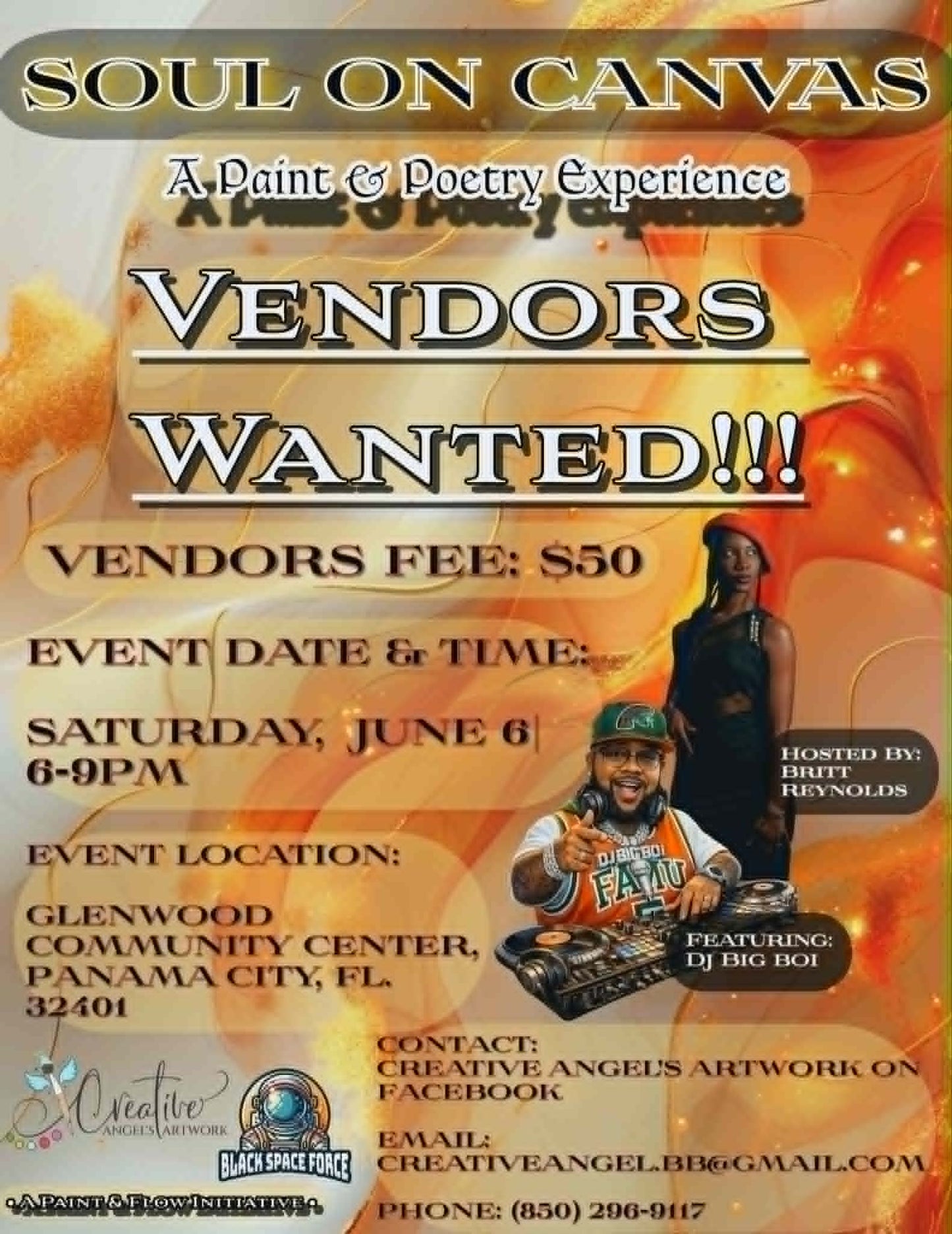 Soul on Canvas – Vendor Spot (Paint, Poetry & Live R&B Experience | Panama City FL)