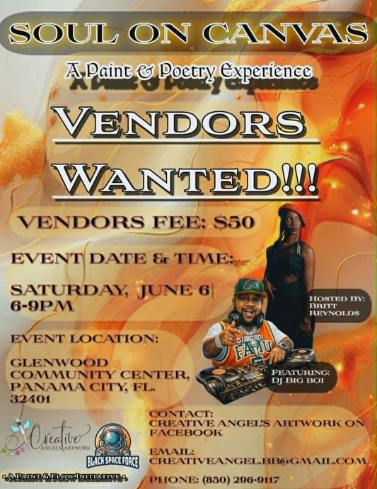 Soul on Canvas – Vendor Spot (Paint, Poetry & Live R&B Experience | Panama City FL)