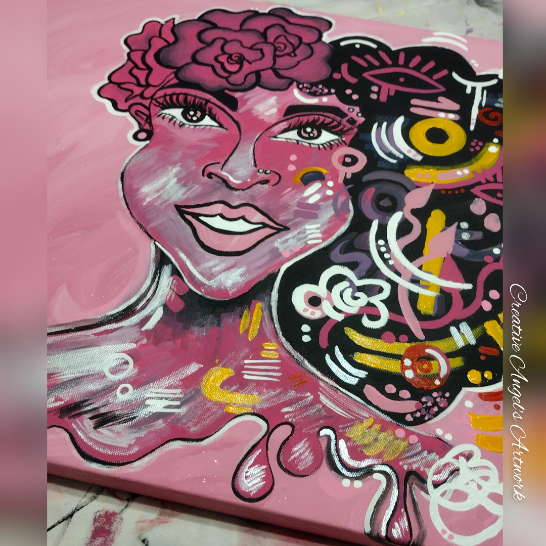 Afro Barbie Painting