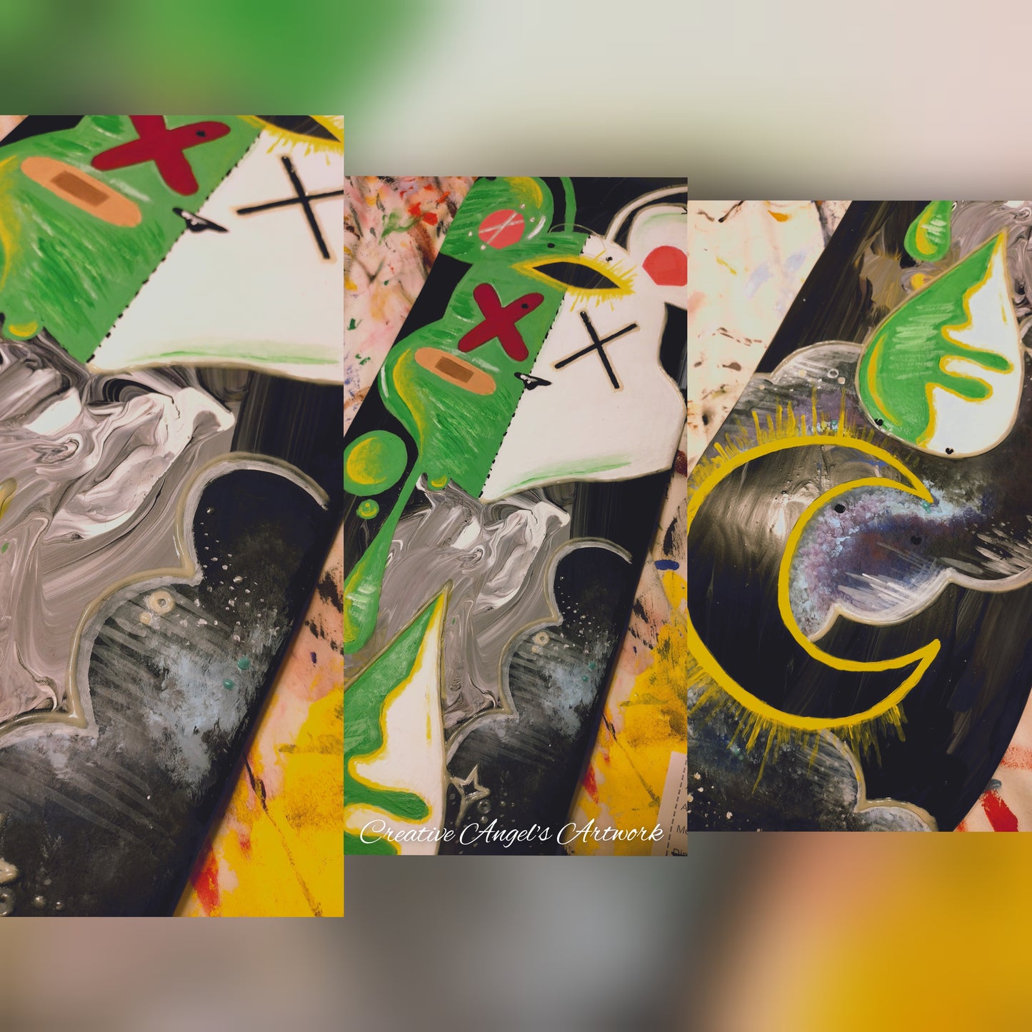 Alien Bear Skateboard Deck
